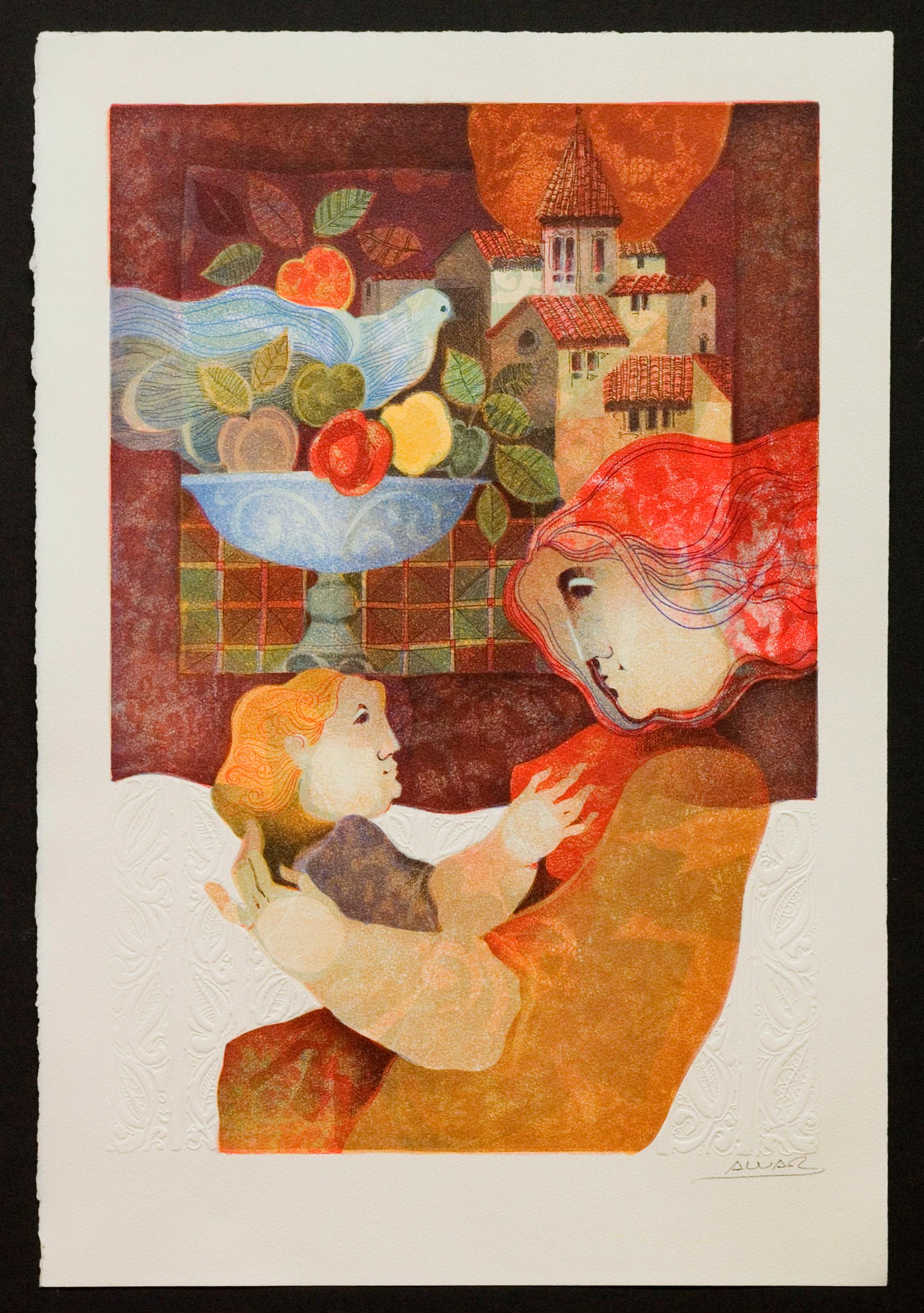 Maternitat, Natura I Pau (Maternity, Nature and Peace) - Print by Alvar Sunol Munoz-Ramos