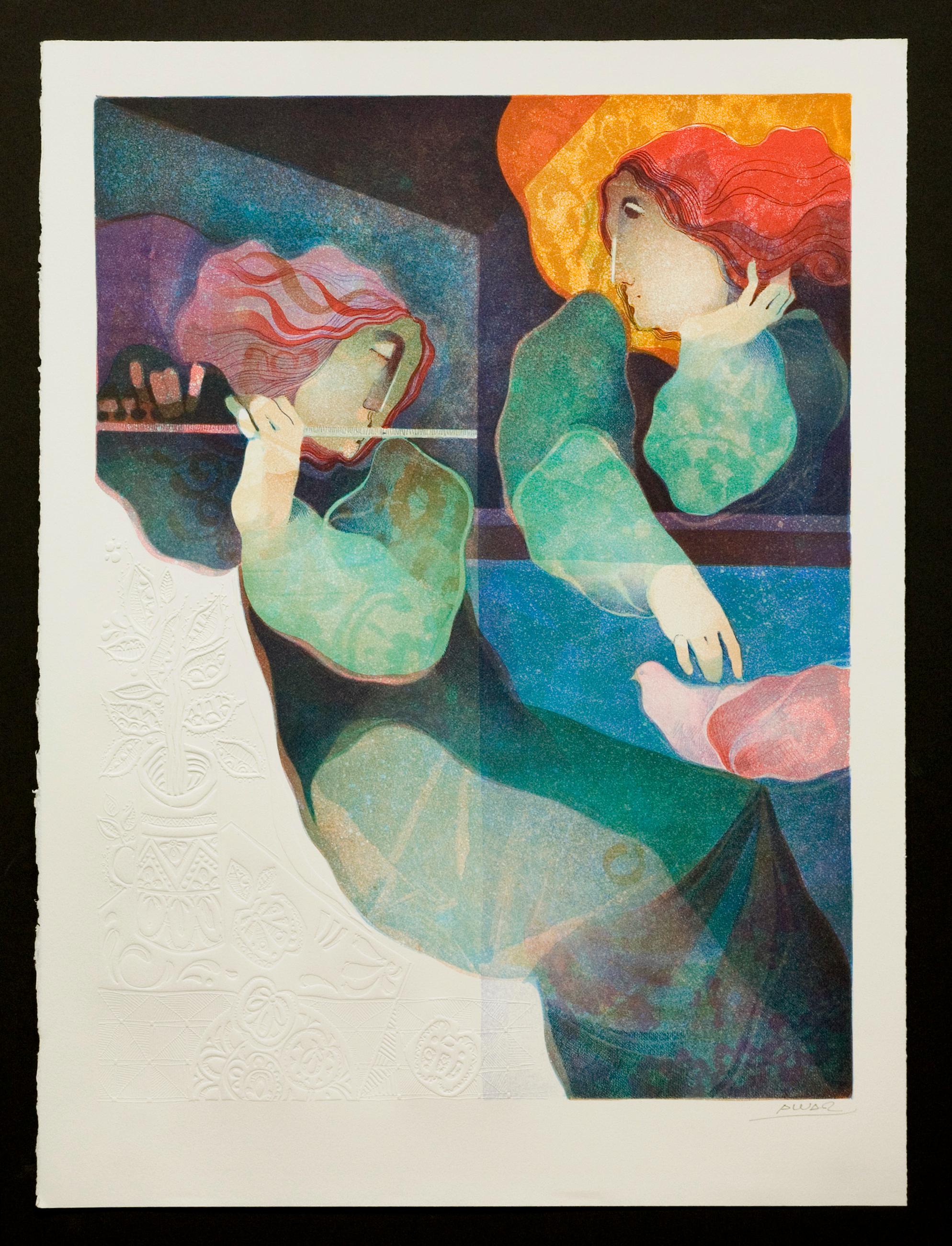 "Musica per el Colom" (Music of the Birds) #216/250 - Print by Alvar Sunol Munoz-Ramos