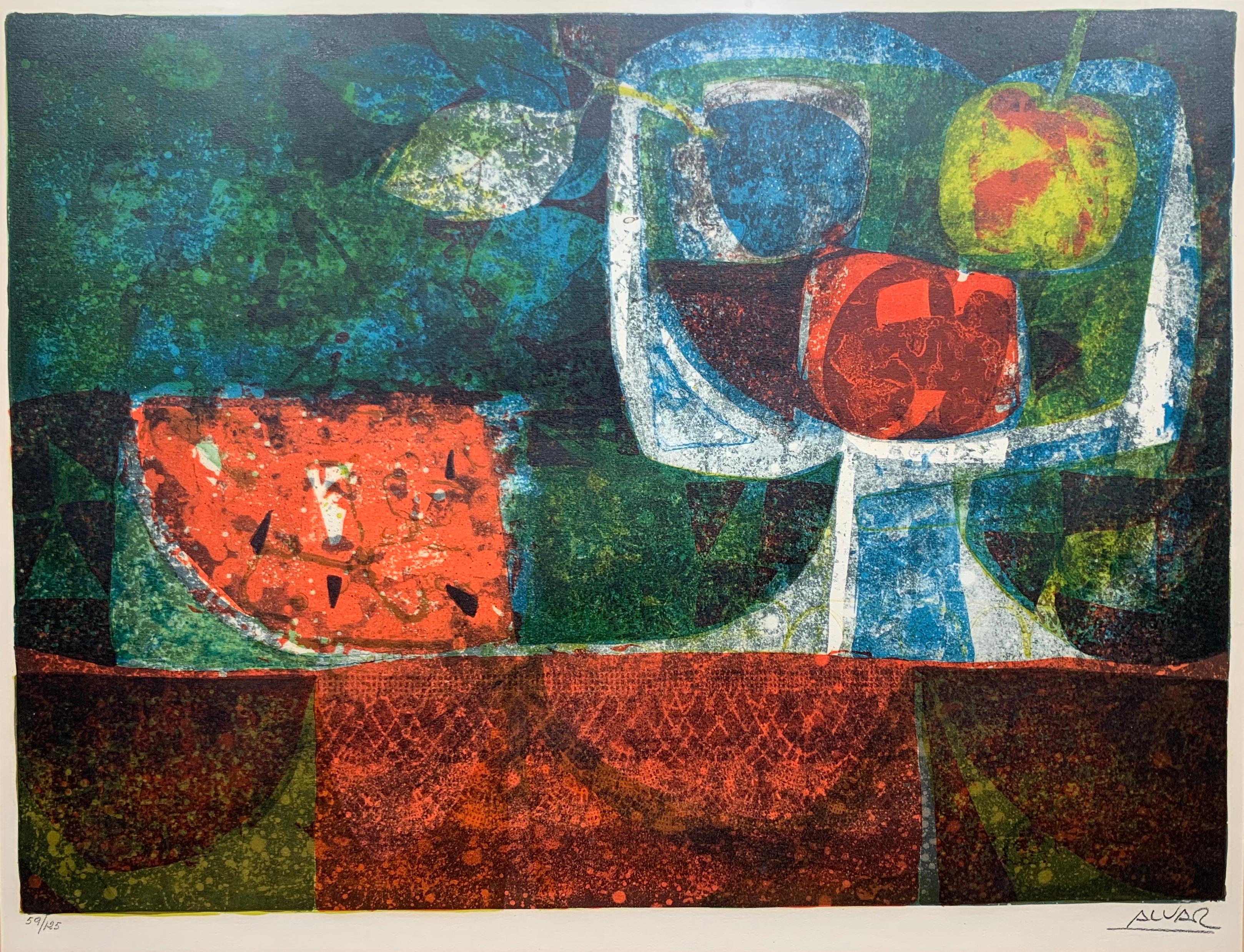 Bodegón con sandía - Print de Alvar Sunol Munoz-Ramos