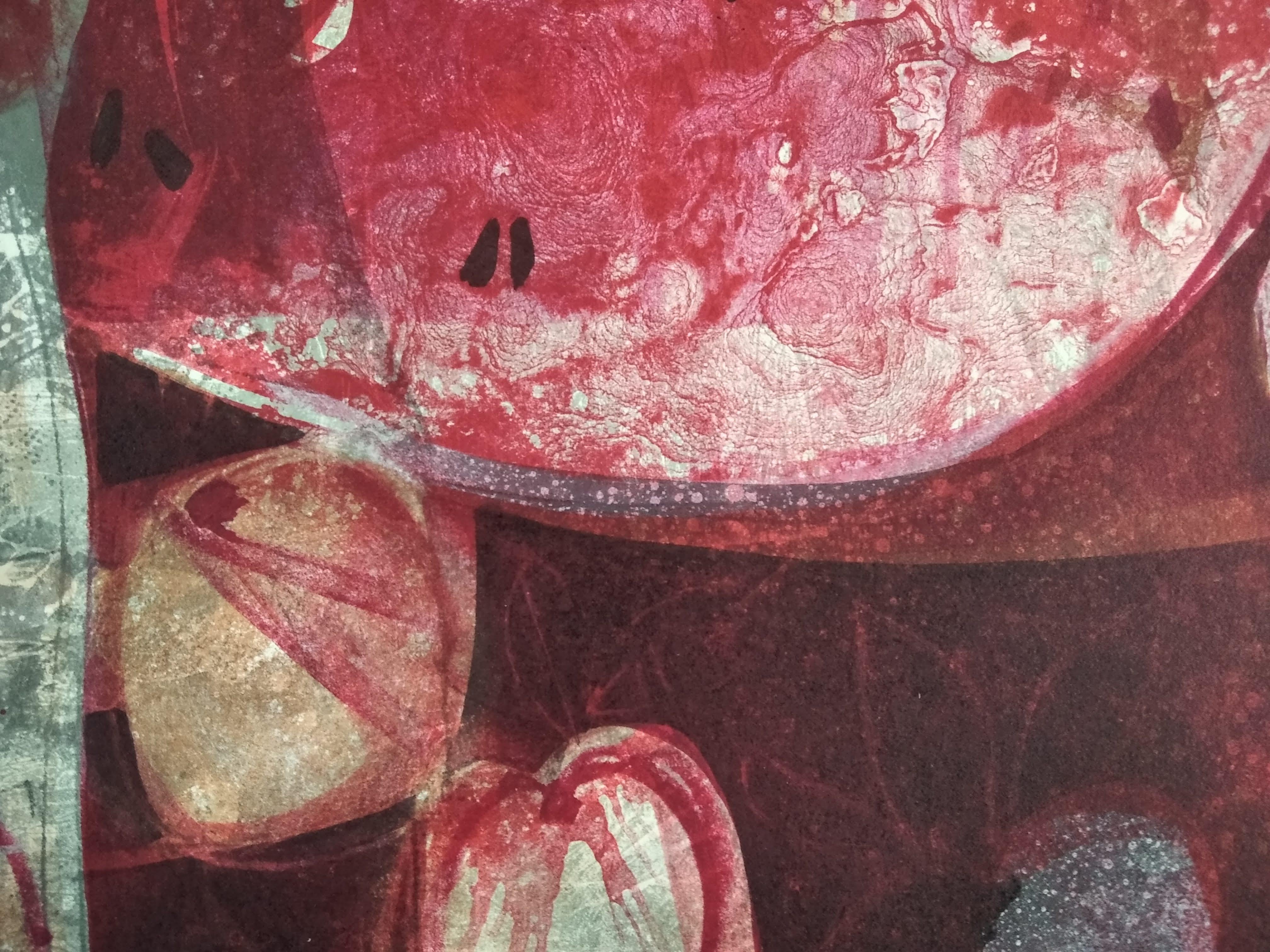 Untitled - Brown Abstract Print by Alvar Sunol Munoz-Ramos