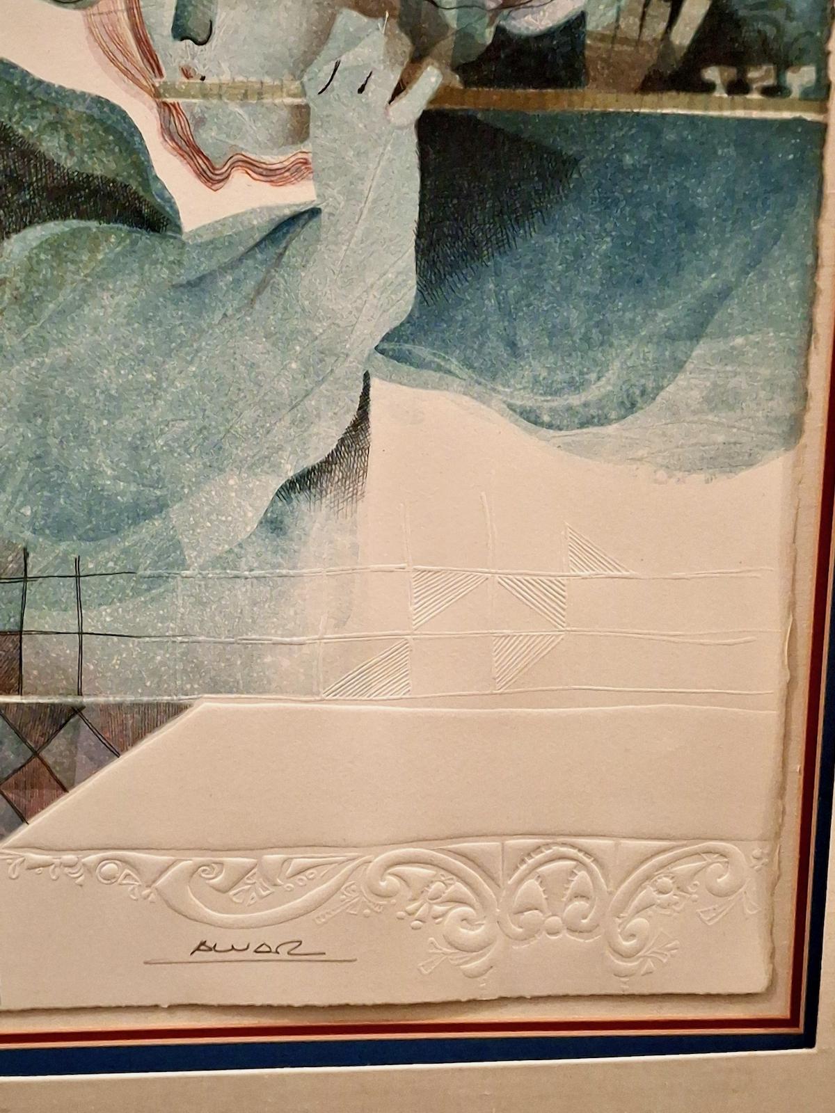 Diese geprägte, nummerierte und signierte Lithografie, die Teil der 