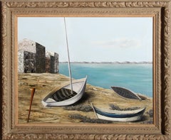 Bateaux, peinture à l'huile d'Alvaro Guillot