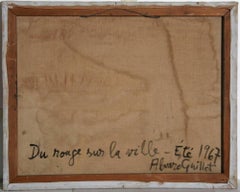 De Rouge sur la Ville, Modern Art Oil Painting by Alvaro Guillot