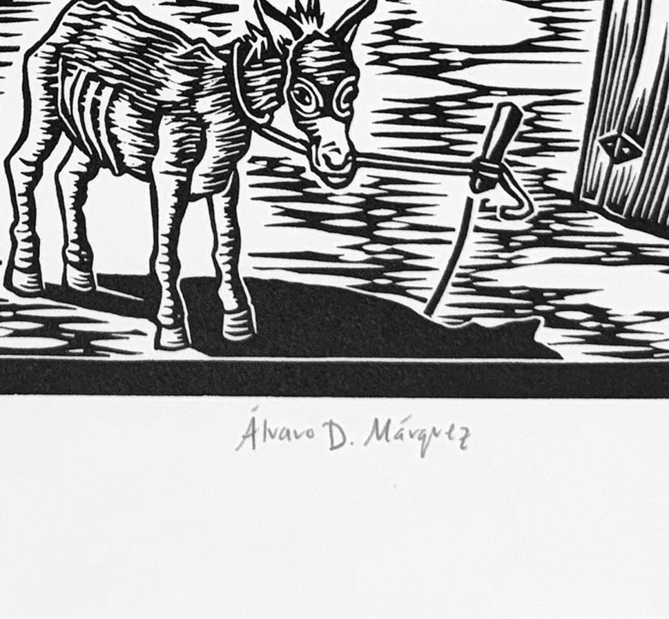 Tamaño de la imagen: 18 x 12 pulgadas
Tamaño de la hoja:  15x22 pulgadas
Tamaño de la edición: 21

Representa a un trabajador agrícola contemplando sus campos en México. 
Tinta marrón oscuro sobre papel 100% algodón de archivo de color crema. Este