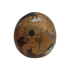 Álvaro Santiago Mexican Hand Painted Gourd