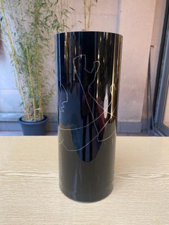 Alvaro Siza Black glass vase Edicoes dinner Around 1980