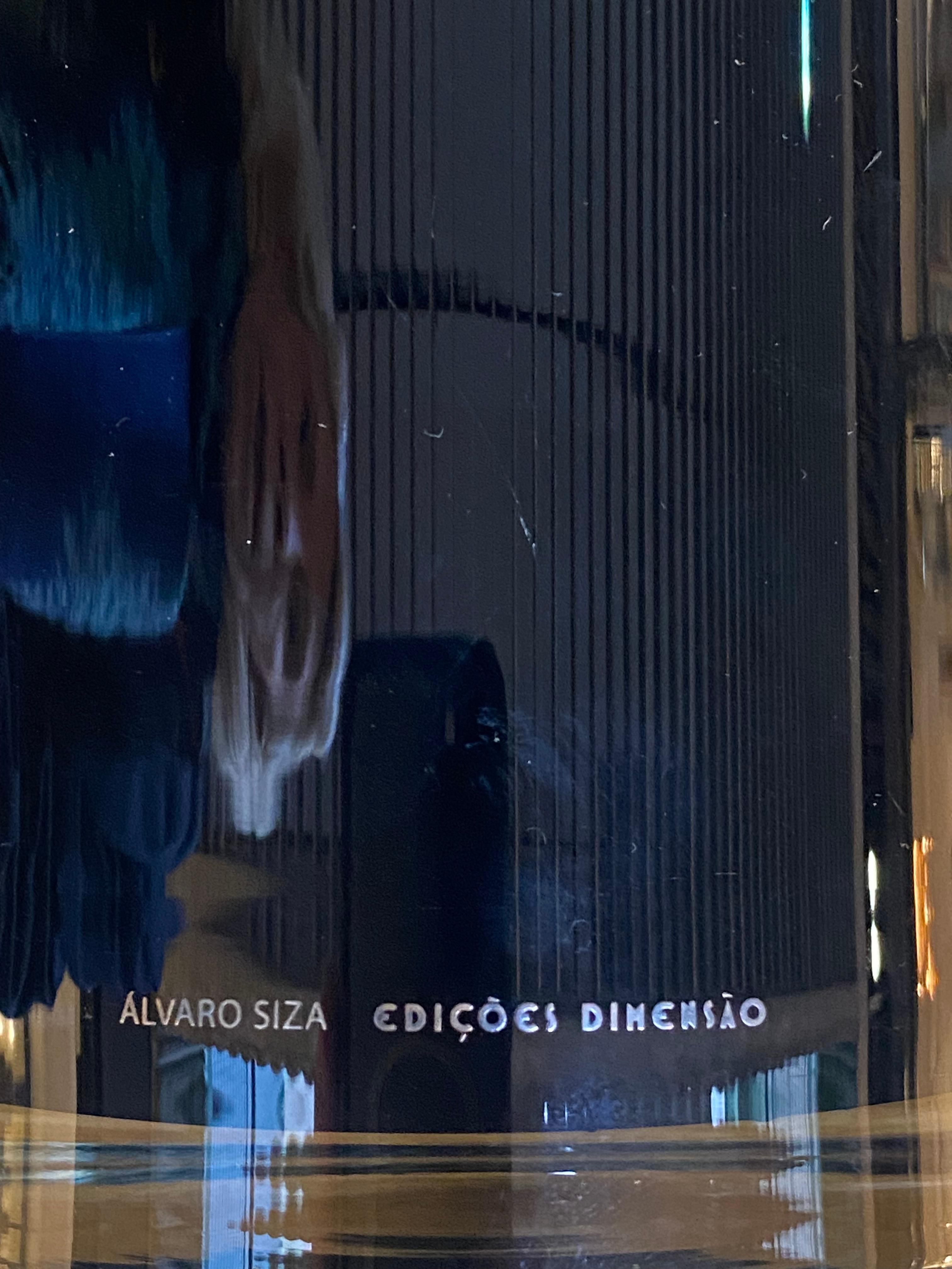 Late 20th Century Alvaro Siza Black glass vase Edicoes dinner Around 1980 For Sale