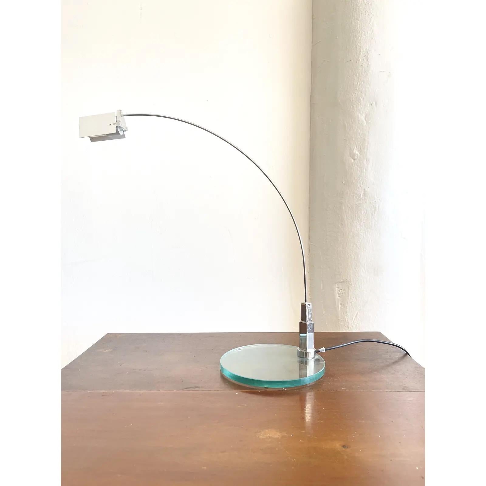 Alvaro Siza Fontana Arte Falena Italian Table Lamp in Chromed Metal, Designed in For Sale 2
