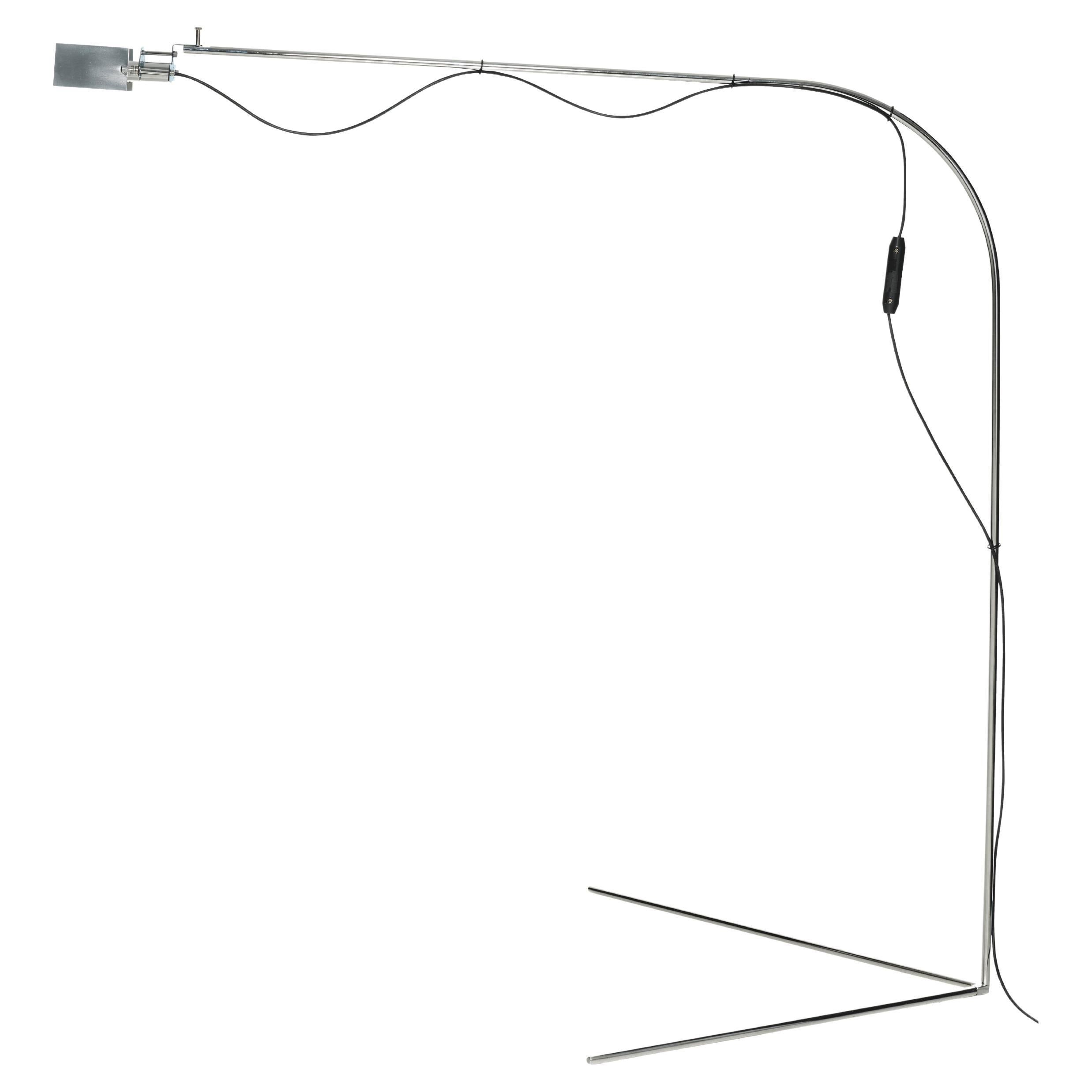 Alvaro Siza Vieira, lampe Flamingo, tige en fer chromé, Espagne, moderne