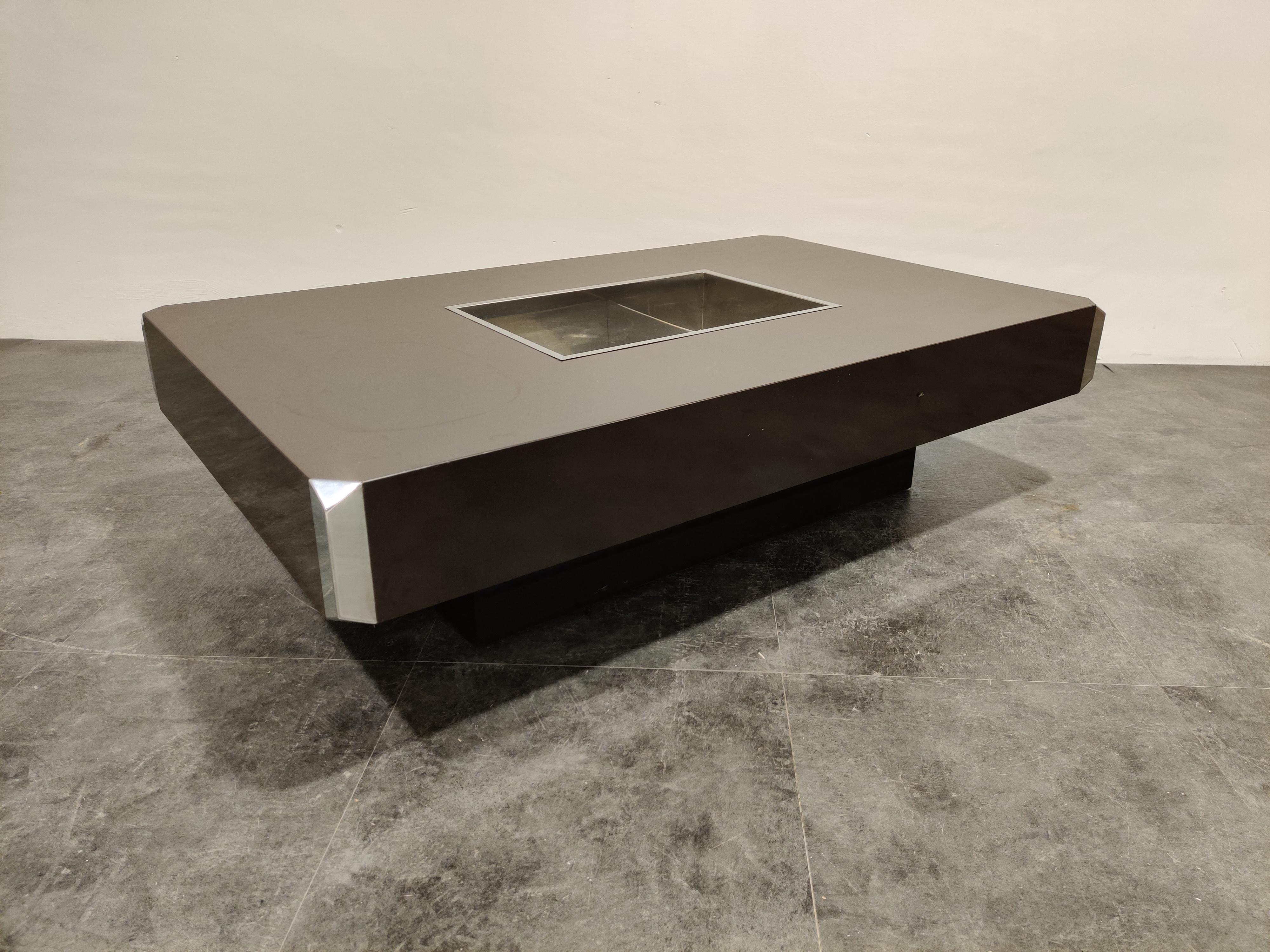Italian Alveo Coffee Table by Willy Rizzo, 1970s