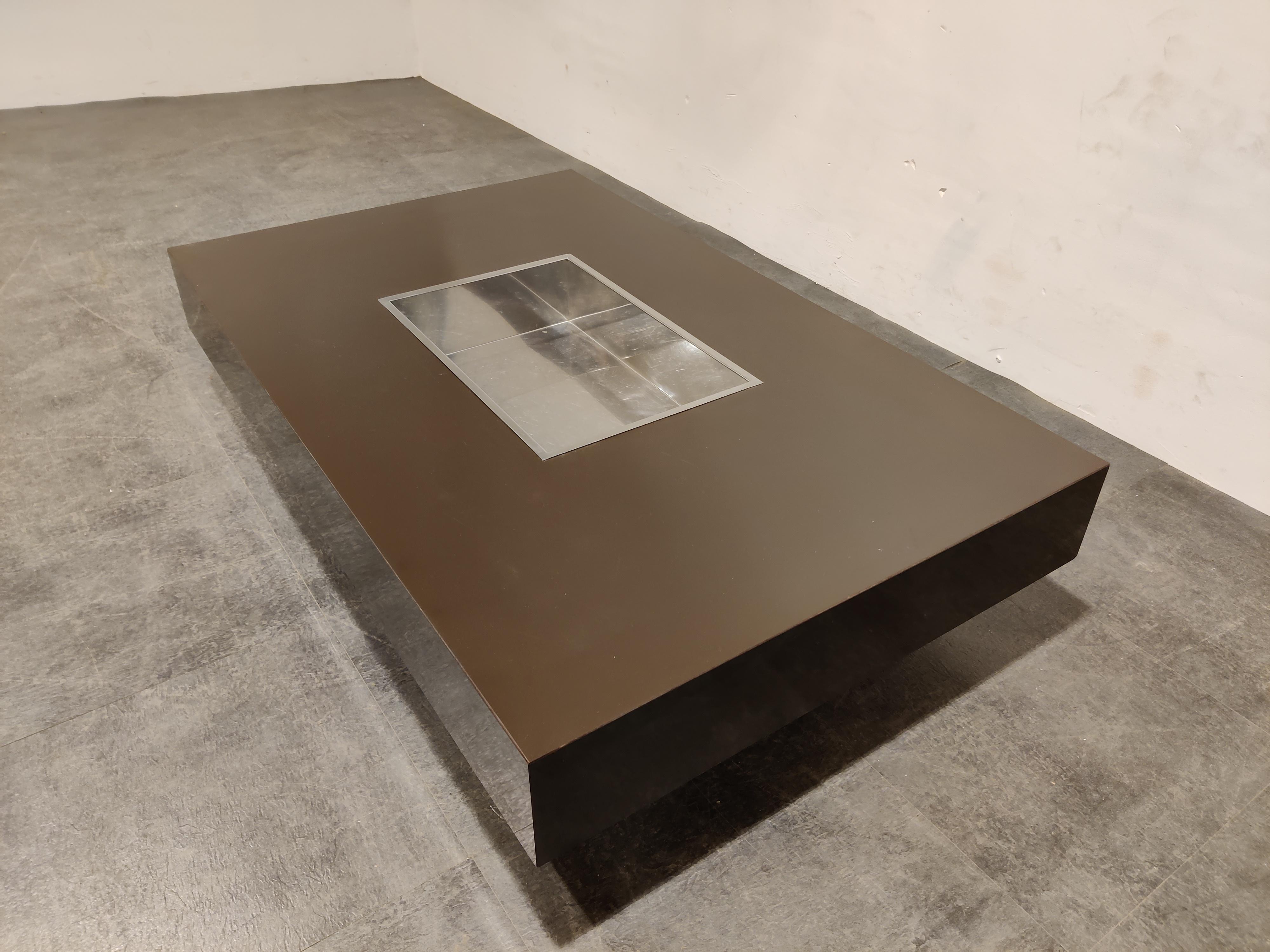 Alveo Coffee Table by Willy Rizzo, 1970s In Good Condition In HEVERLEE, BE