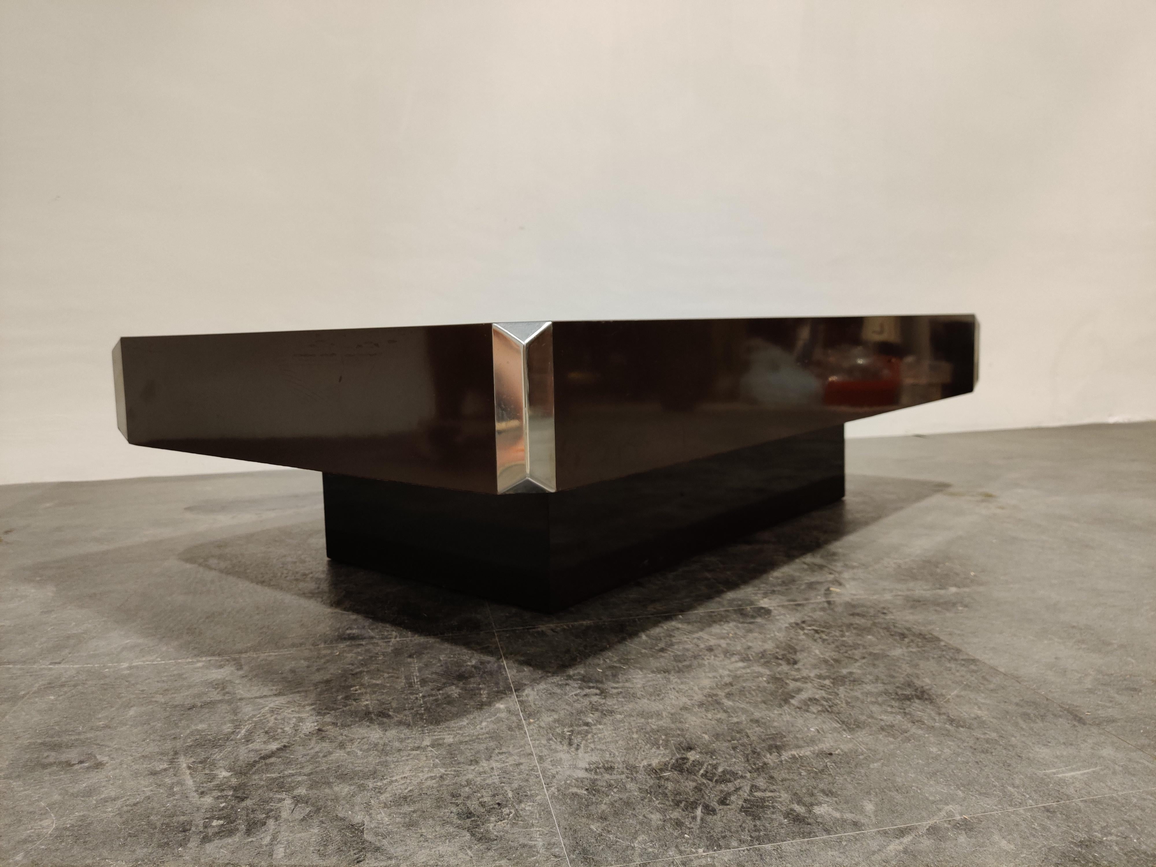 Alveo Coffee Table by Willy Rizzo, 1970s 1