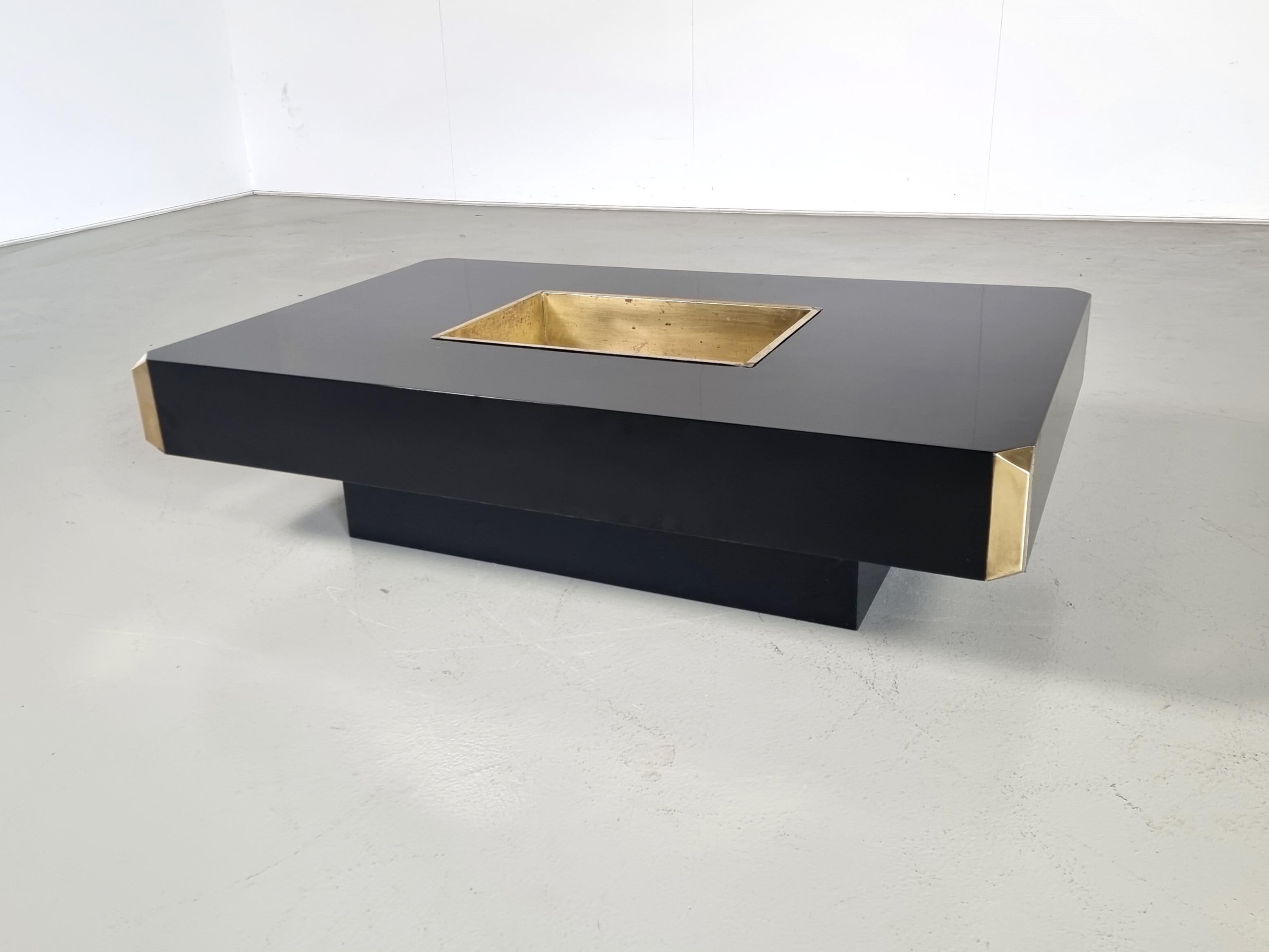 Mid-Century Modern Alveo coffee table by Willy Rizzo for Mario Sabot, 1970s For Sale