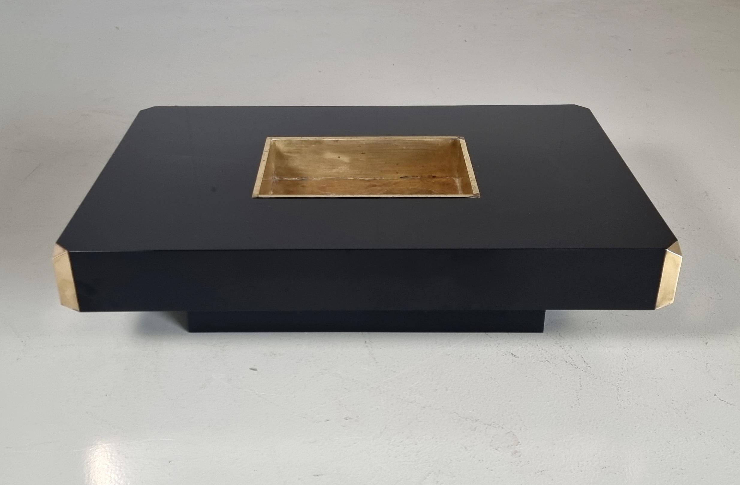 European Alveo coffee table by Willy Rizzo for Mario Sabot, 1970s For Sale