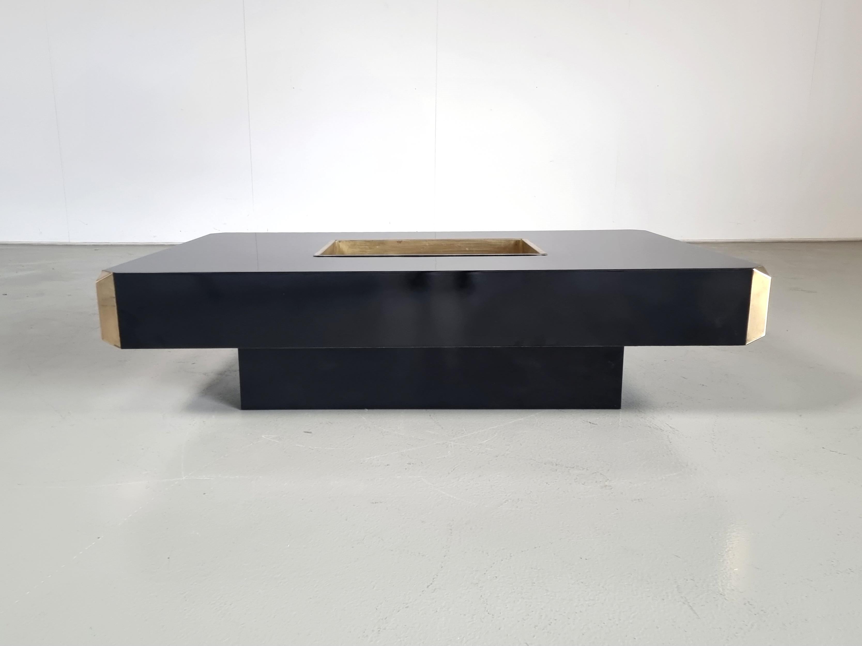 Late 20th Century Alveo coffee table by Willy Rizzo for Mario Sabot, 1970s For Sale