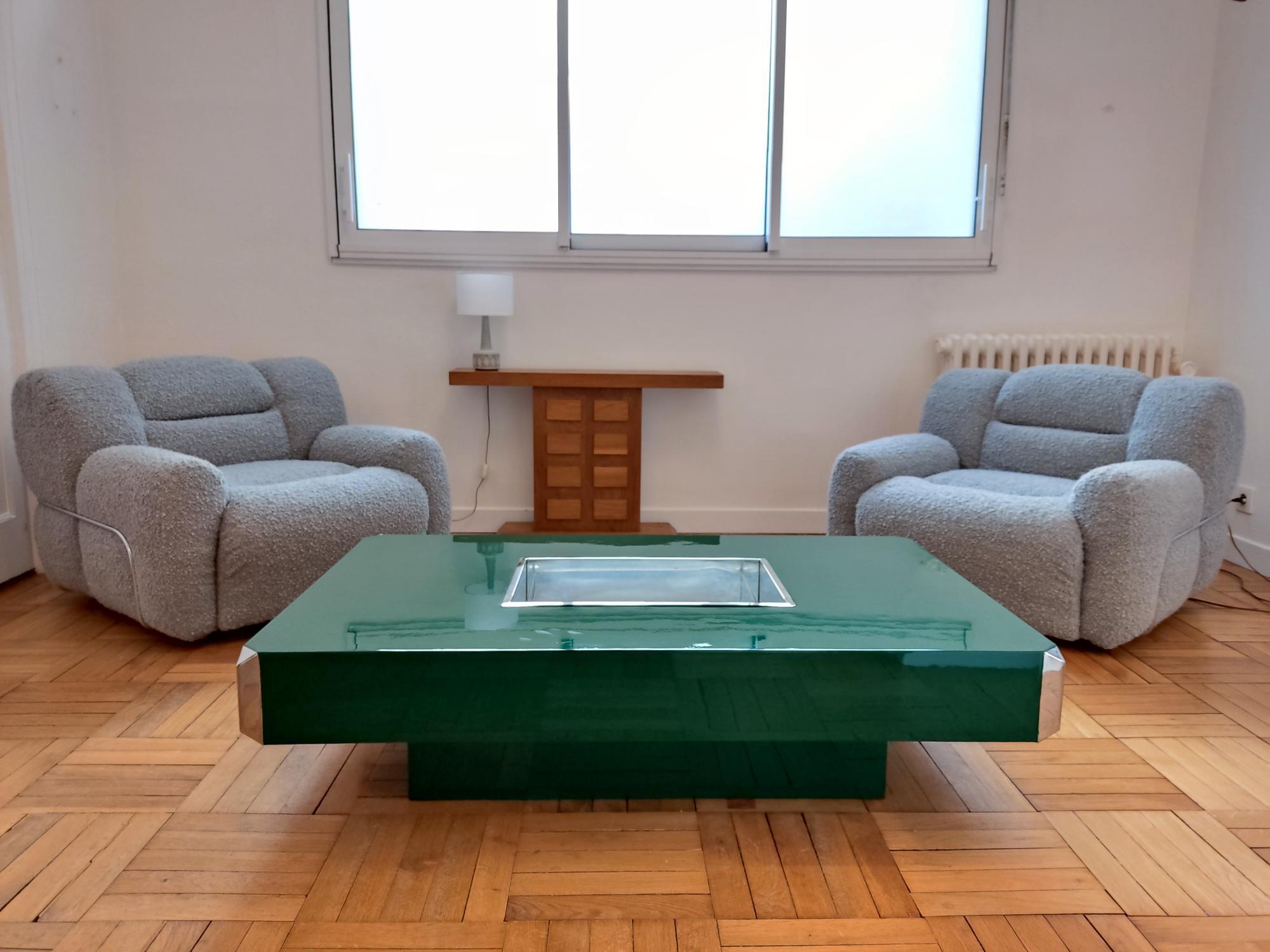 Alveo coffee table by Willy Rizzo for Mario Sabot 5