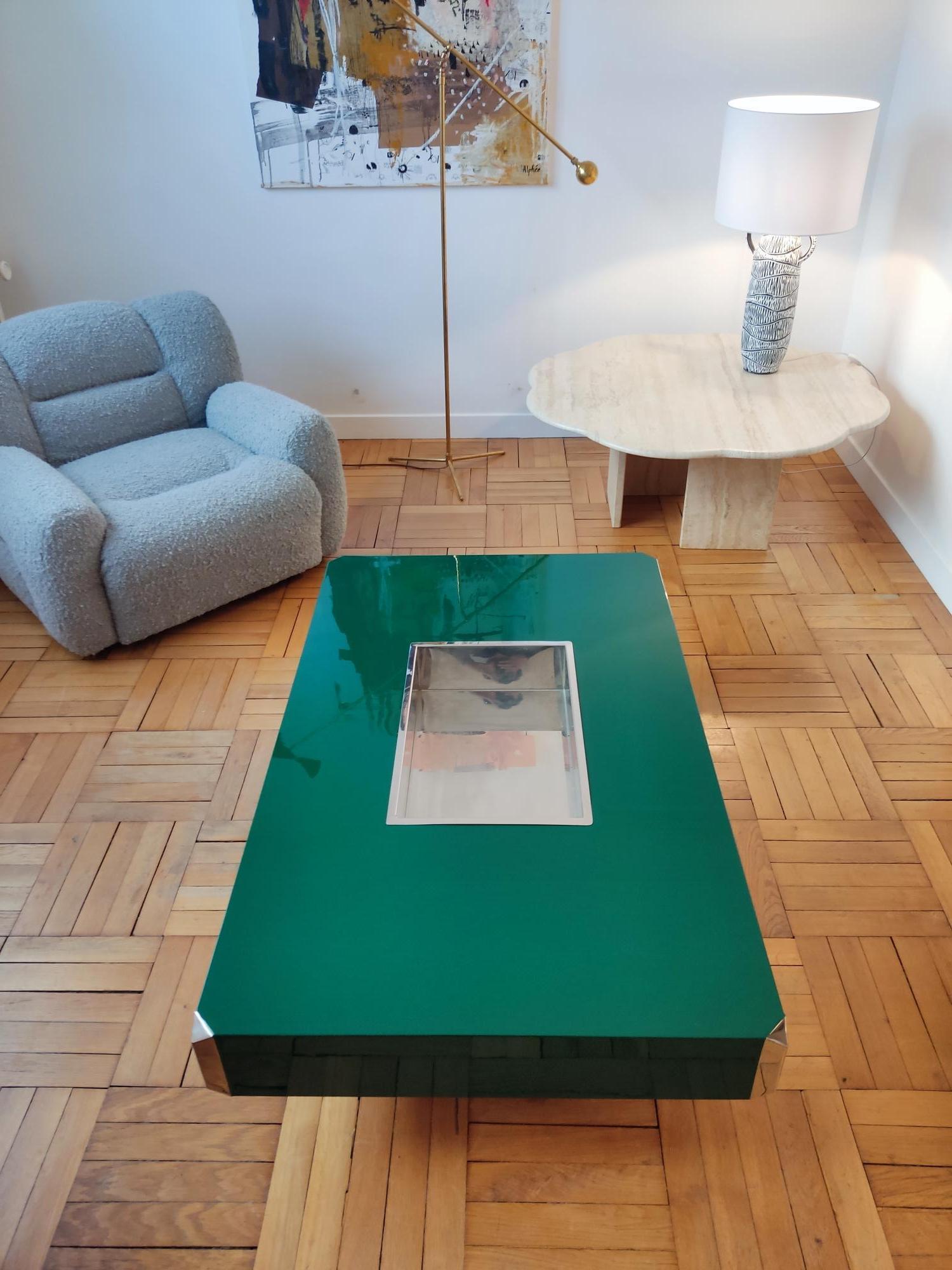 Alveo coffee table by Willy Rizzo for Mario Sabot 6