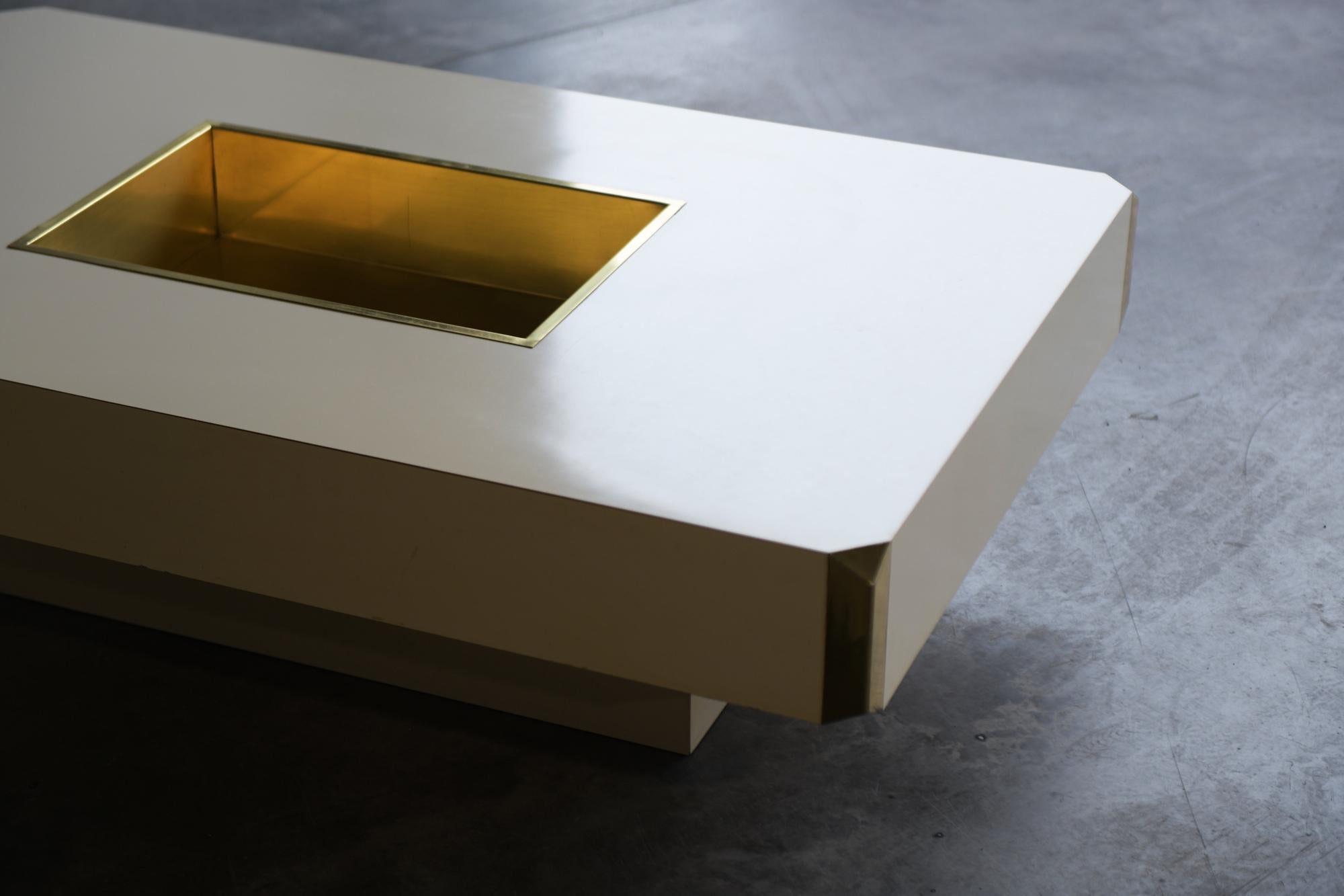 Alveo Coffee Table with Bar, Willy Rizzo, Mario Sabot, Italy 2