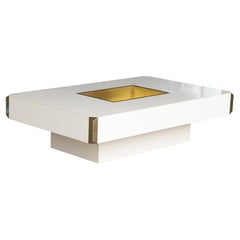 Alveo Coffee Table with Bar, Willy Rizzo, Mario Sabot, Italy