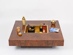 Table basse rectangulaire Alveo de Willy Rizzo, Italie, années 1970