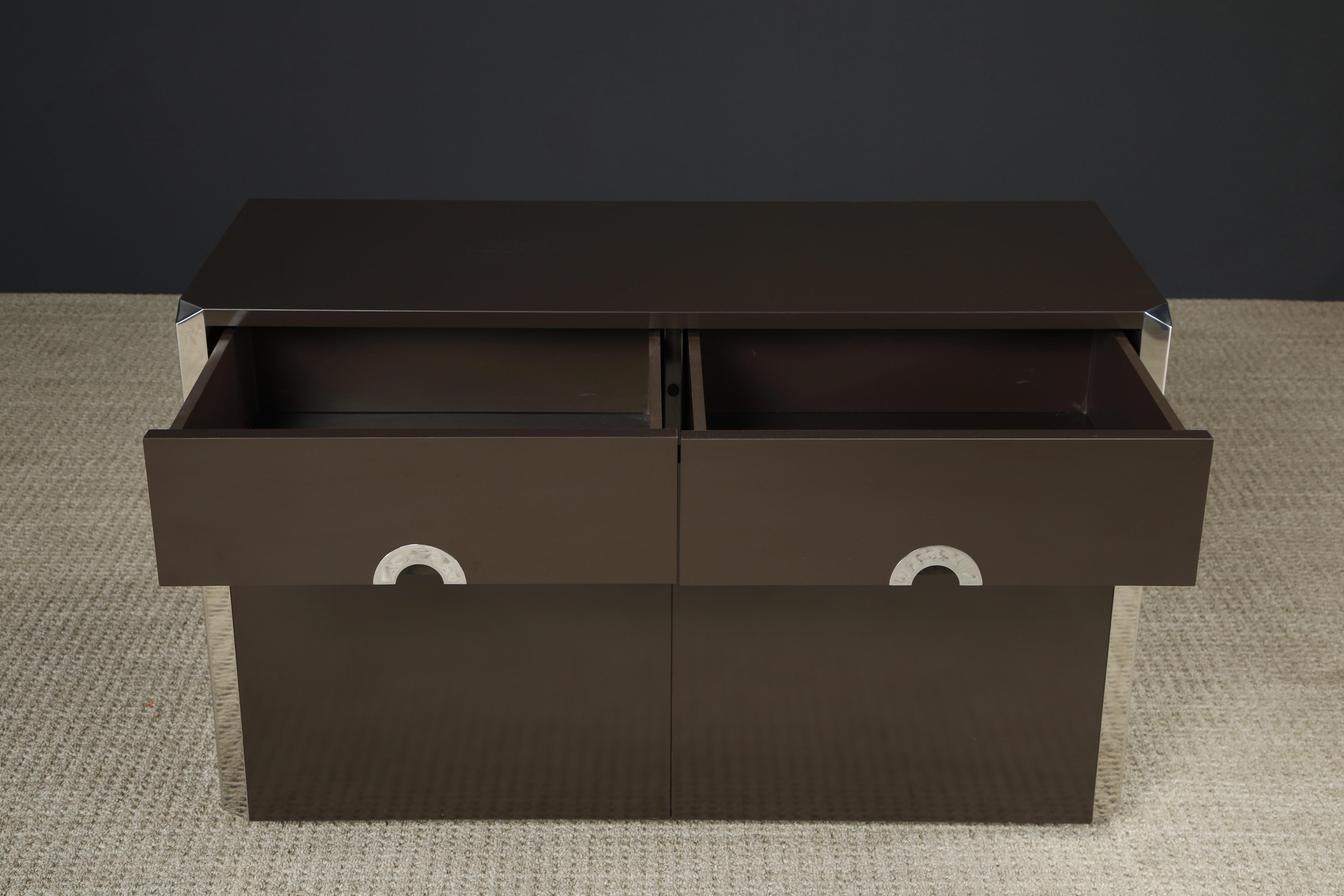 Moderne Meuble d'appoint 'Alveo' par Willy Rizzo pour Mario Sabot, circa 1970 Italie en vente