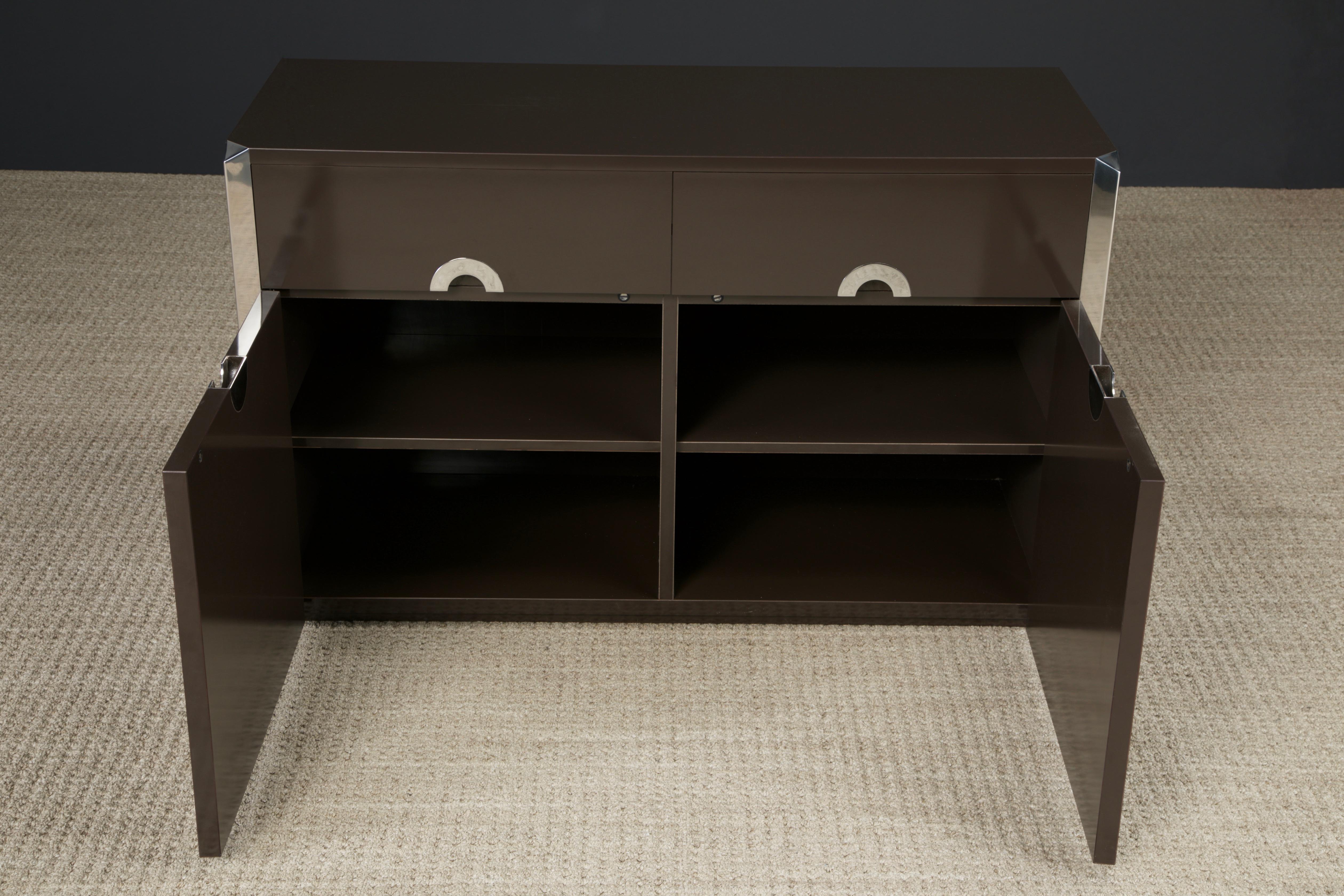 Américain Meuble d'appoint 'Alveo' par Willy Rizzo pour Mario Sabot, circa 1970 Italie en vente