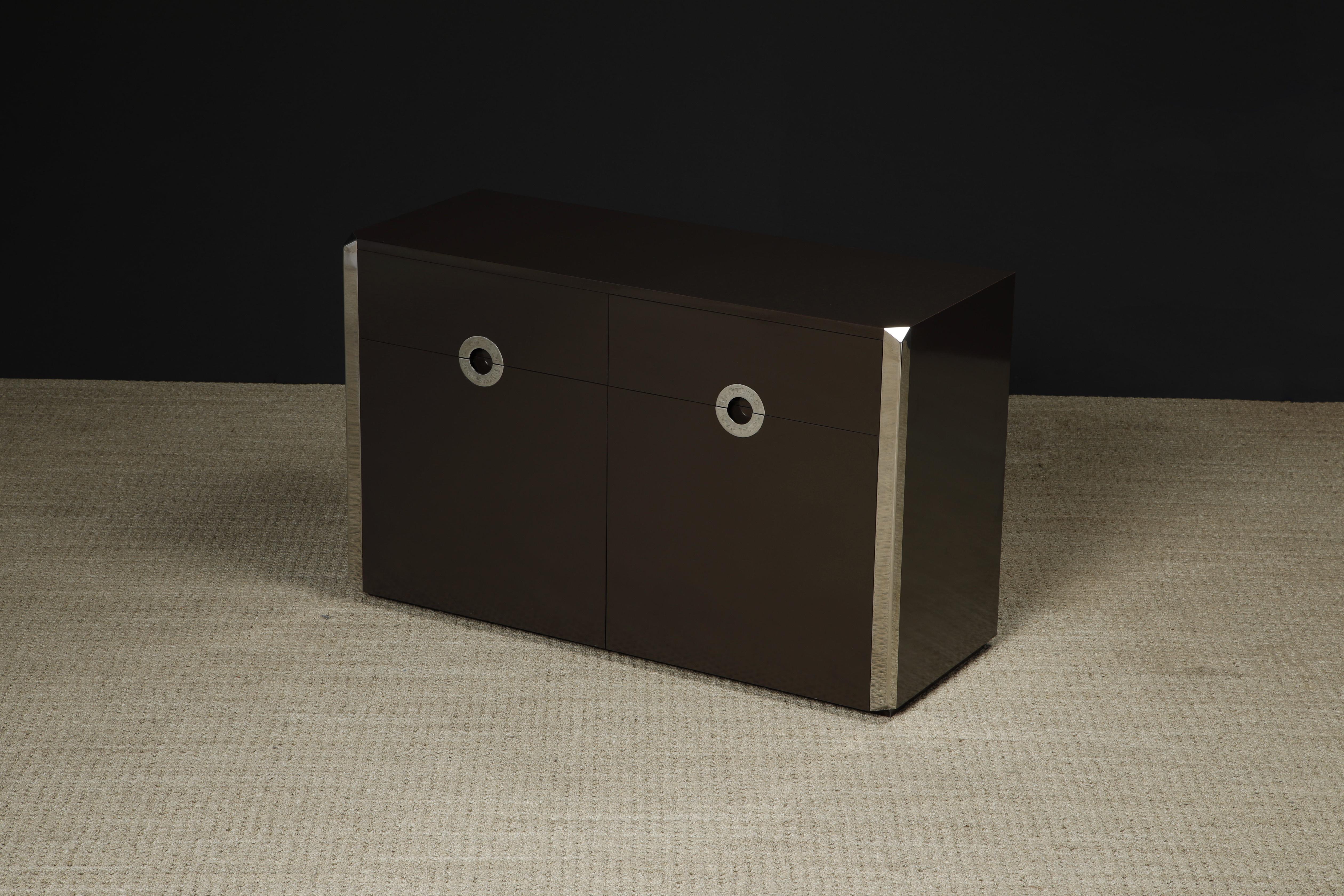 Laqué Meuble d'appoint 'Alveo' par Willy Rizzo pour Mario Sabot, circa 1970 Italie en vente
