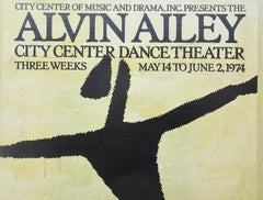 Alvin Ailey Lithograph Poster by Michael Hampton, 1974