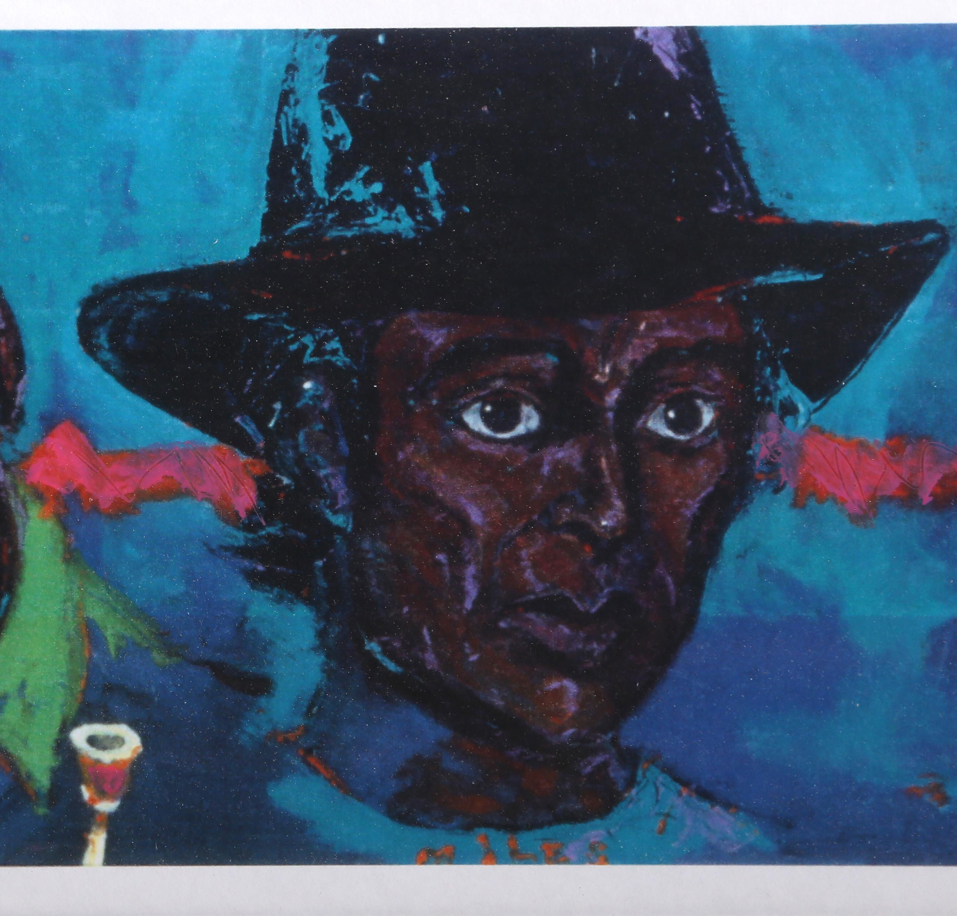 3 Miles, Modern Lithograph by Alvin Carl Hollingsworth - Brown Landscape Print by Alvin C. Hollingsworth