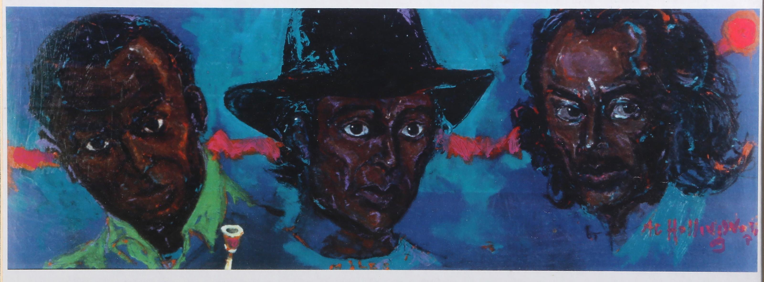 Alvin Carl Hollingsworth, American (1928 - 2000) - 3 Miles, Medium:  Lithograph, Image Size:  5.75 x 16.5 inches, Frame Size:  14.25 x 24.25 inches, Description:  This lithograph by African American artist Alvin Carl Hollingsworth shows the