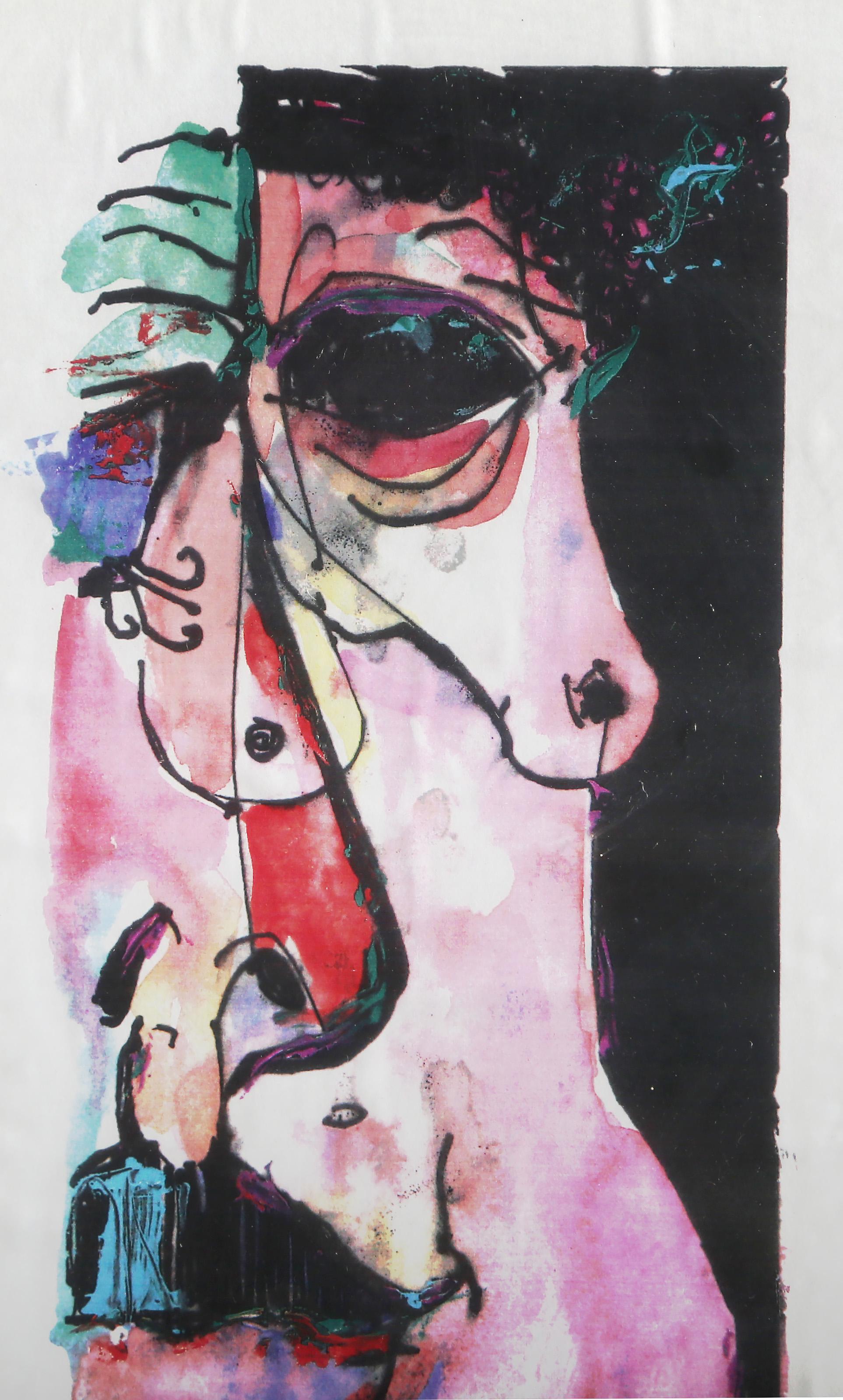 Equis Equitude, litografía cubista de Alvin Carl Hollingsworth - Print de Alvin C. Hollingsworth