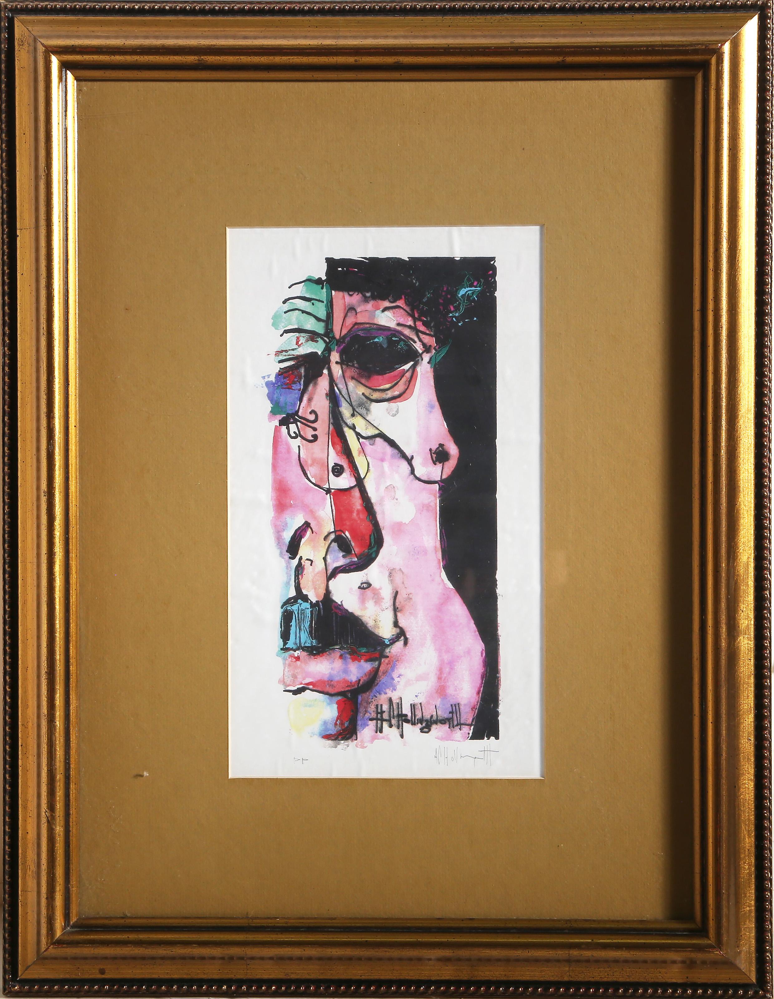 Nude Print de Alvin C. Hollingsworth - Equis Equitude, litografía cubista de Alvin Carl Hollingsworth