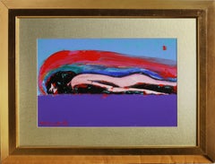 Desnudo en corriente en chorro, monocopia abstracta de Alvin Carl Hollingsworth