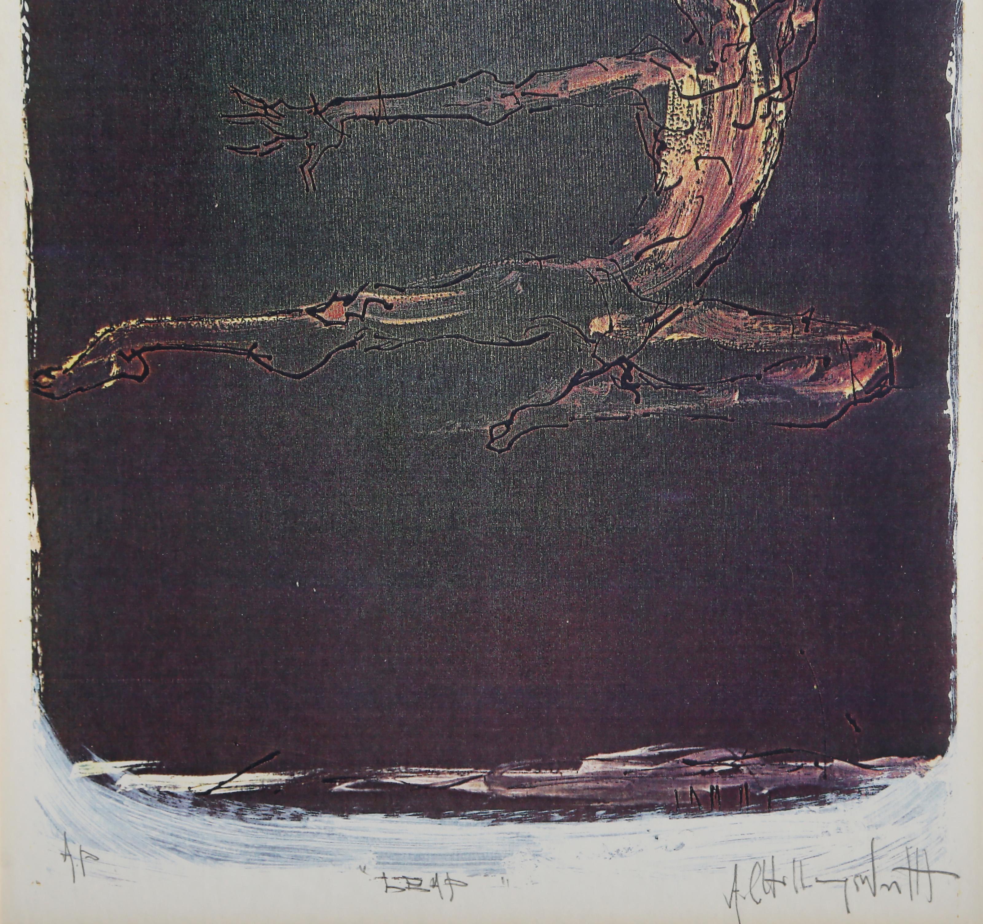 Salto, litografía moderna de Alvin Carl Hollingsworth - Print Moderno de Alvin C. Hollingsworth