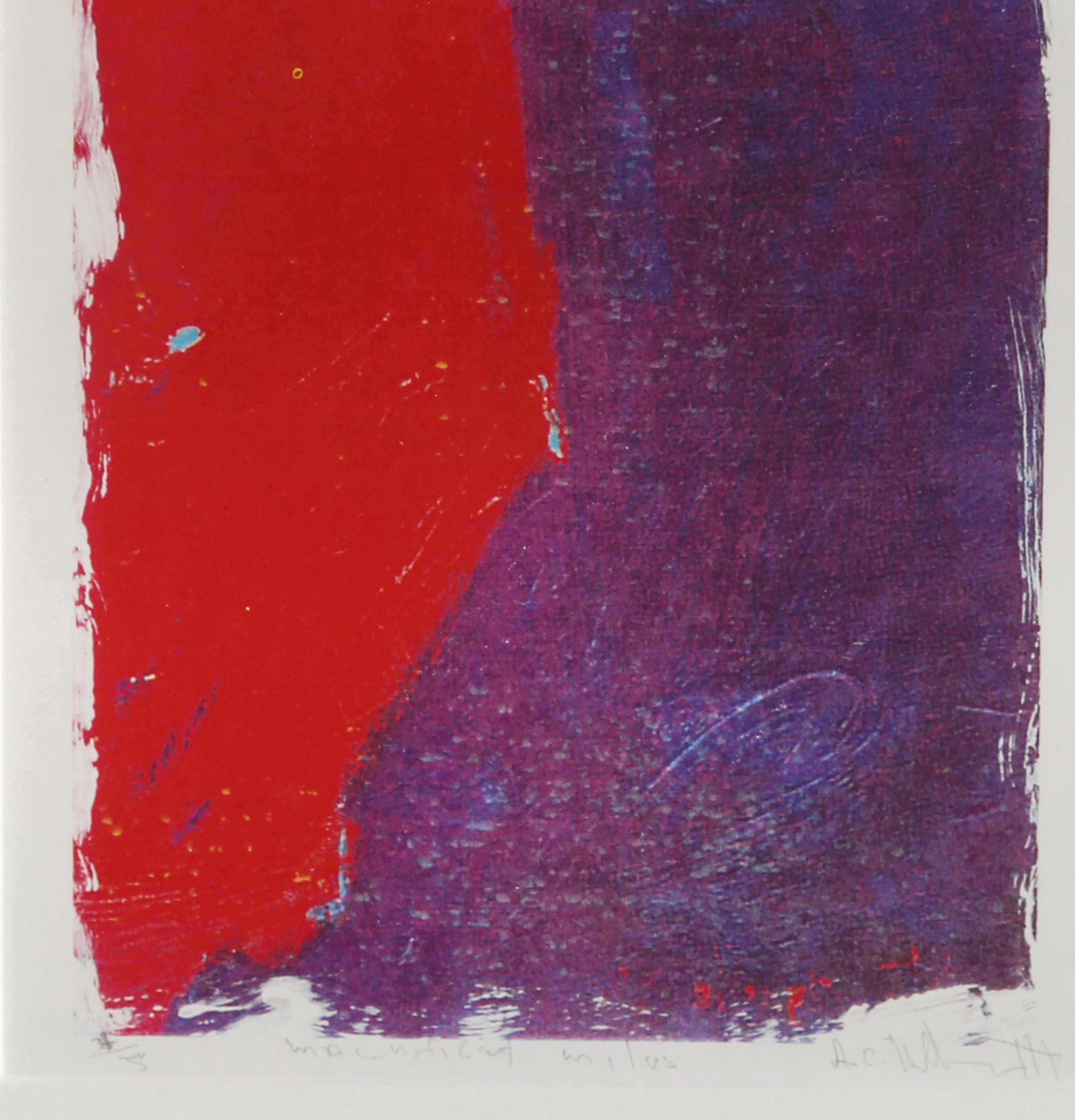 Magnificent Miles, Modern Lithograph by Alvin Carl Hollingsworth - Gray Figurative Print by Alvin C. Hollingsworth