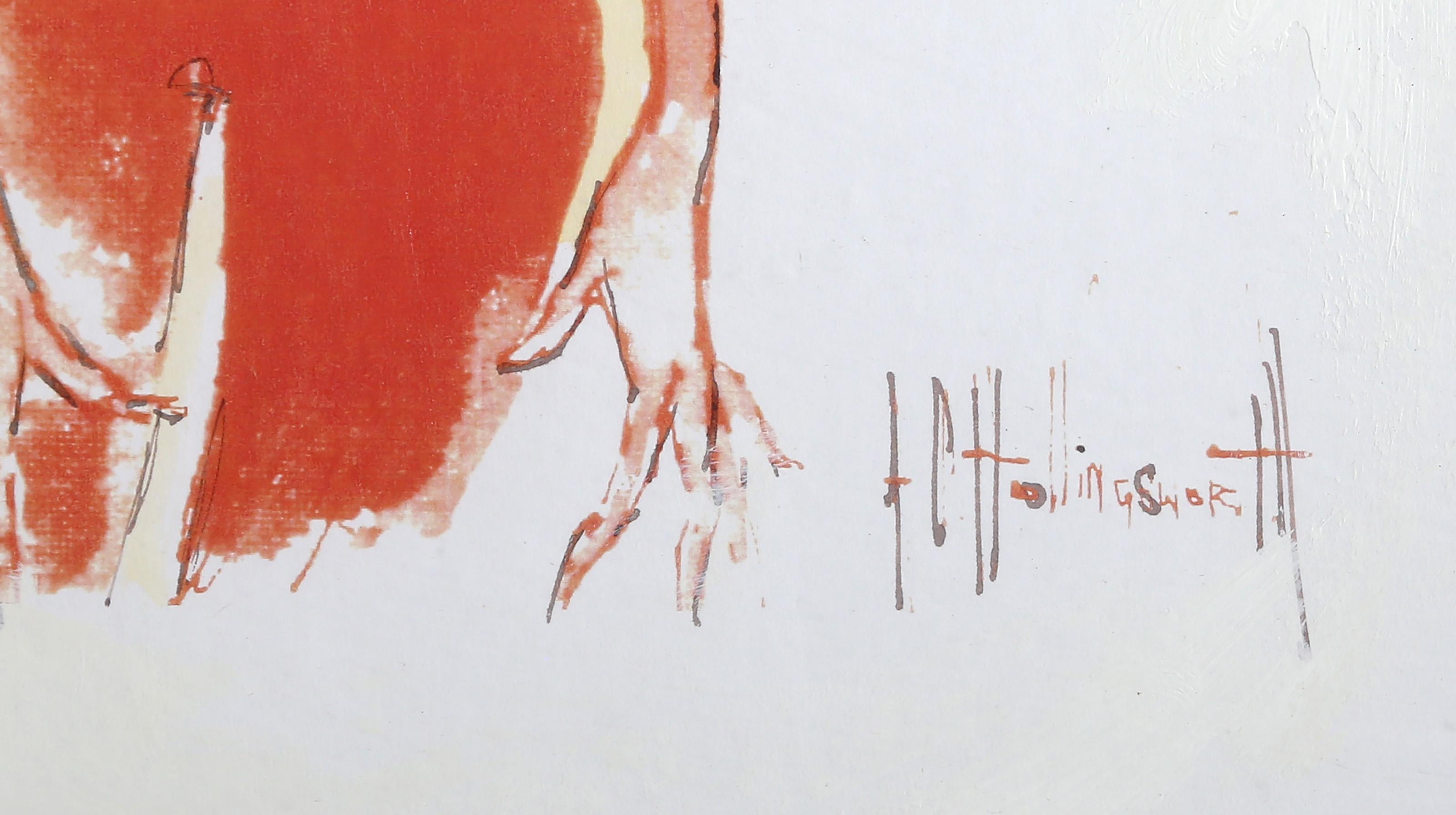 Ensayo, litografía moderna coloreada a mano de Alvin Carl Hollingsworth - Print Moderno de Alvin C. Hollingsworth