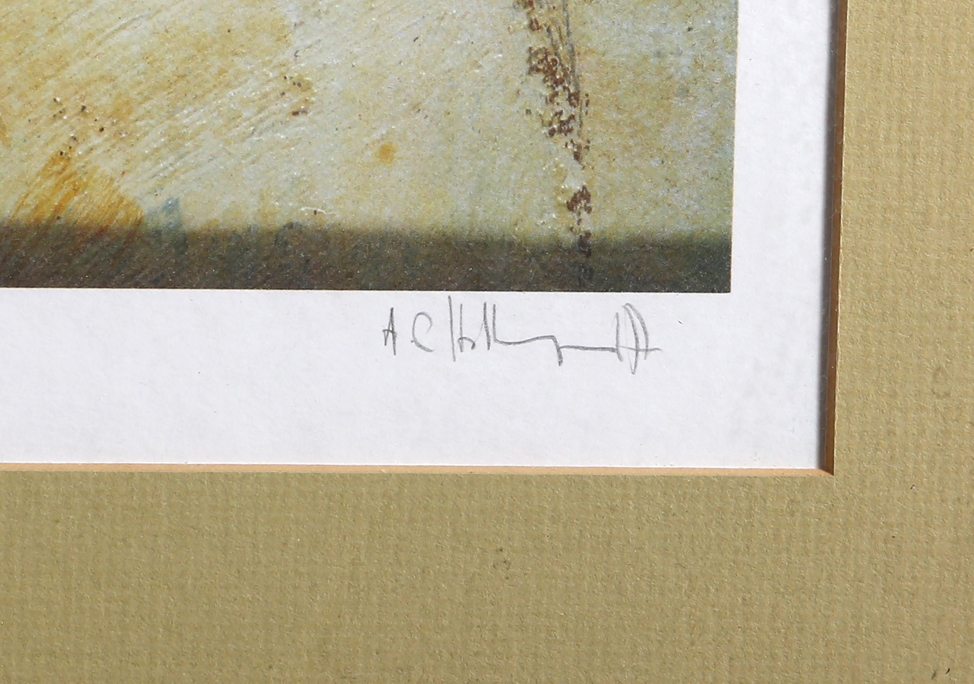 Torse, lithographie moderne d'Alvin Carl Hollingsworth - Marron Nude Print par Alvin C. Hollingsworth
