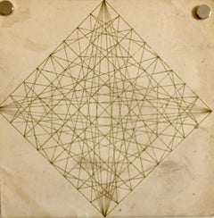 Card sérigraphiée expressionniste géométrique abstraite NYC MoMA, Stable Gallery, 1967