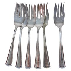 Fourchettes à gâteaux George Washington en métal argenté Alvin Estate, lot de 6