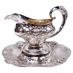 Saucière Alvin Japonesque Chrysanthème en Argent Sterling sur Stand