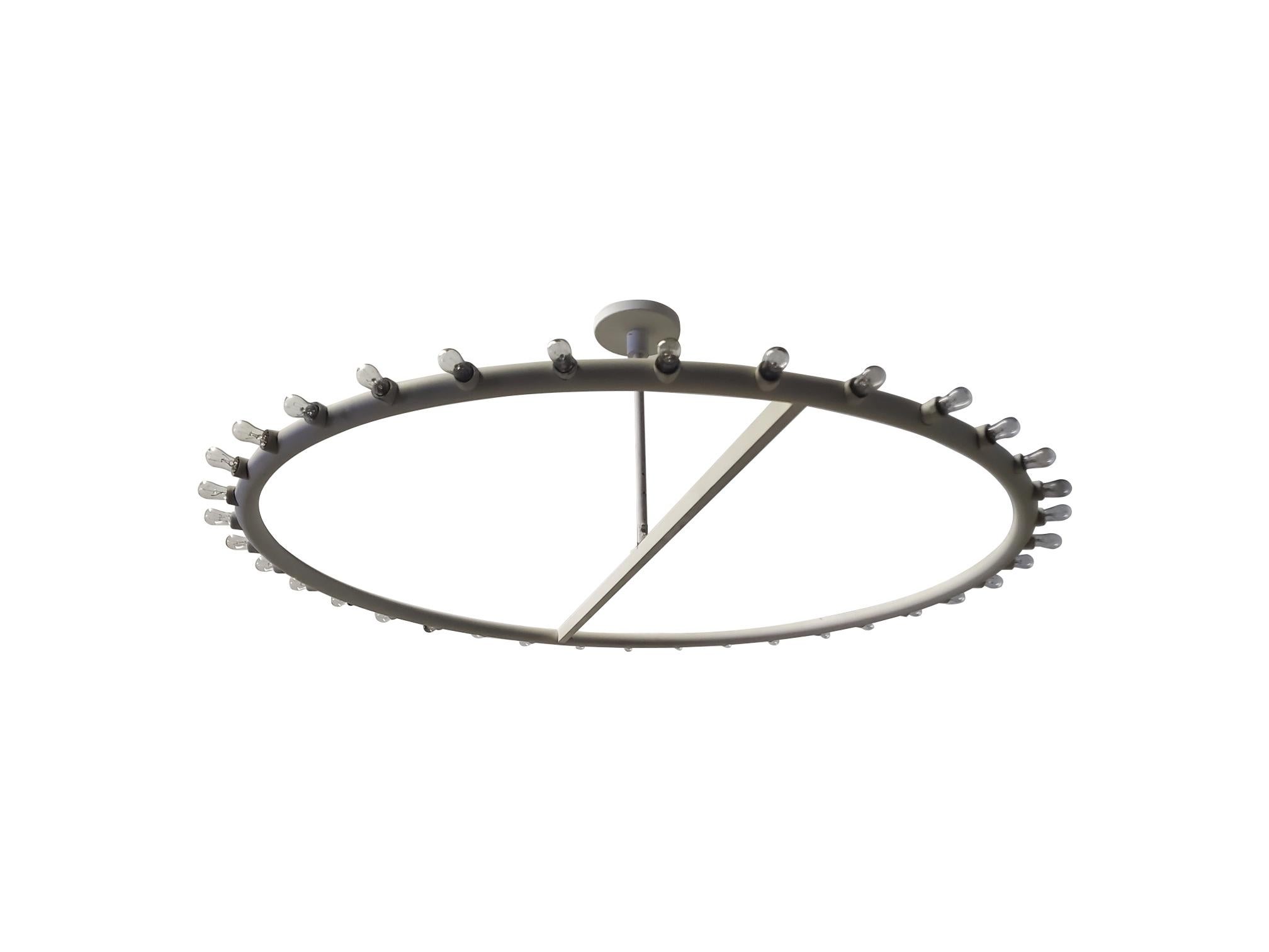 Metal Alvin Lustig Ring Chandelier