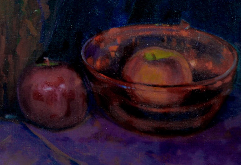 Alvin Robert Raffel - Still Life in Purple with Jug and Apples by Alvin ...