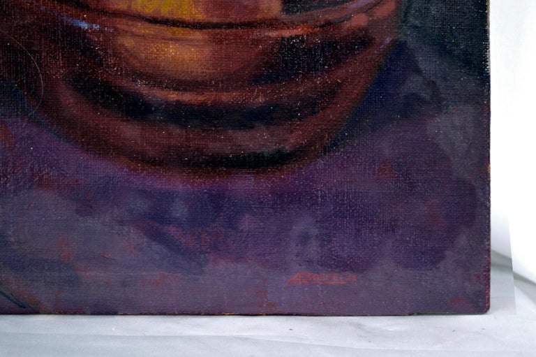Alvin Robert Raffel - Still Life in Purple with Jug and Apples by Alvin ...
