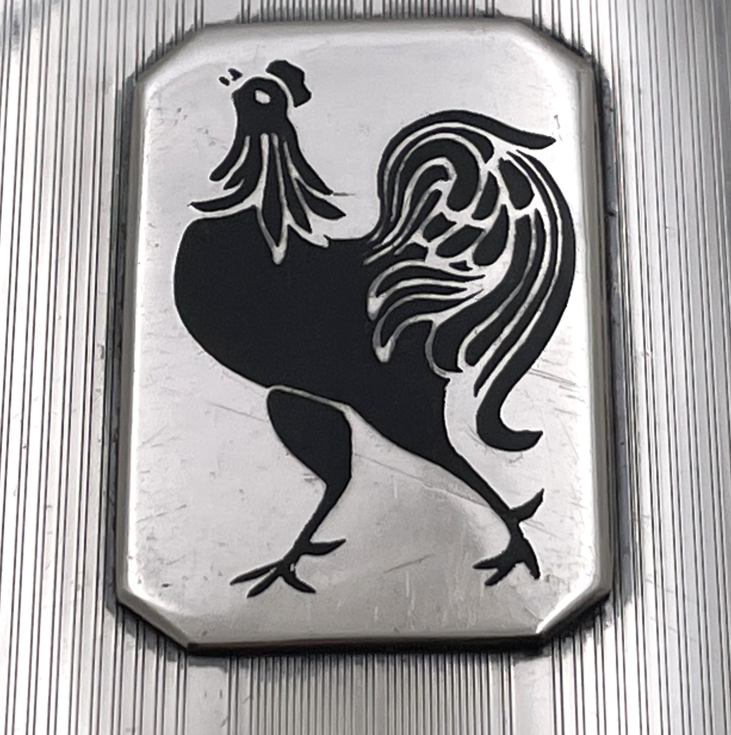 Americano Fiaschetta Alvin in argento sterling e smalto in stile Art Déco dei primi del Novecento in vendita