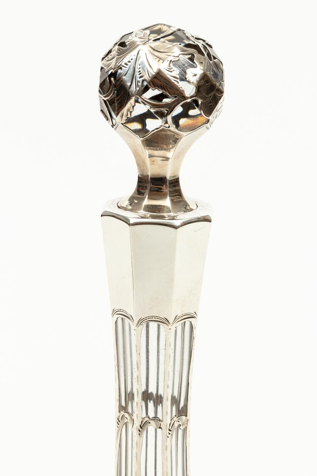 Alvin Sterling Silver Overlay Decanter 1