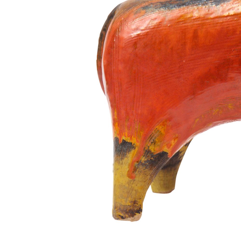 red ceramic bull