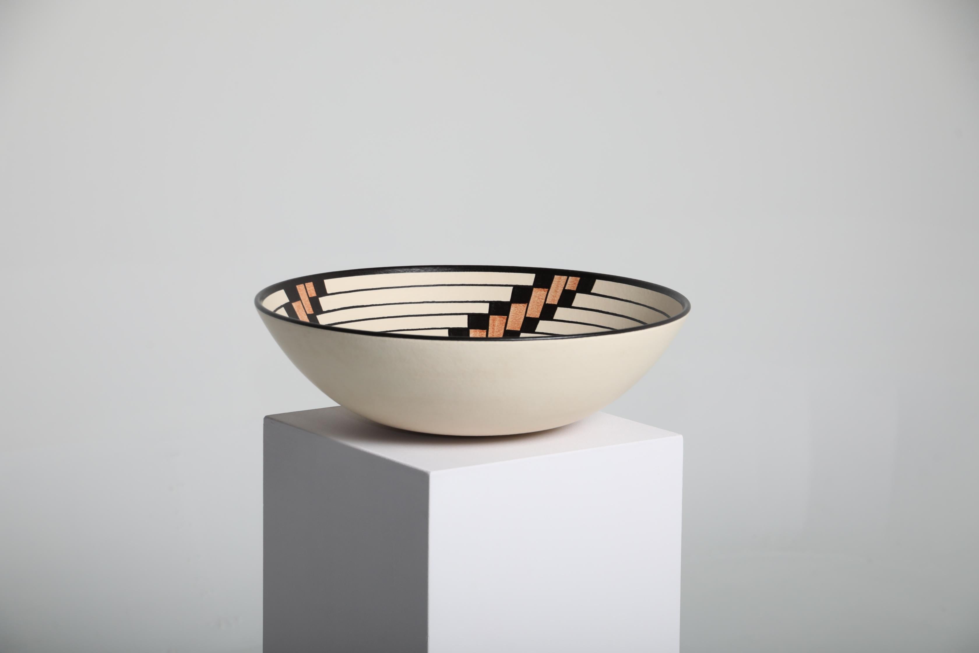 Cuenco de cerámica de Alvino Bagni, Italia, 1970 Posmoderno en venta