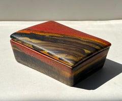 Alvino Bagni ceramic lidded box for Raymor , abstract design .