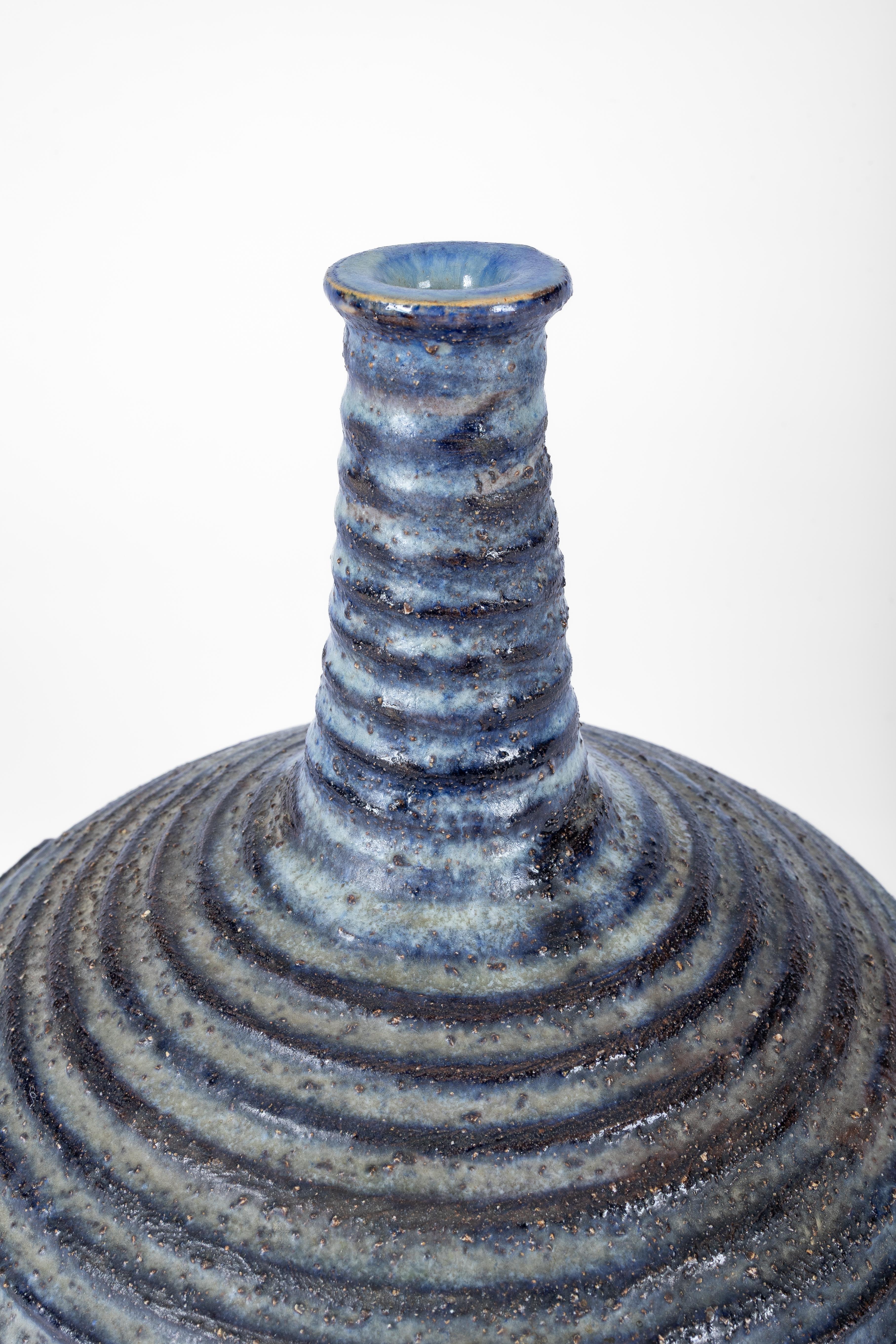 Mid-Century Modern Alvino Bagni, ceramic vase or bottle  Italy 1960's For Sale
