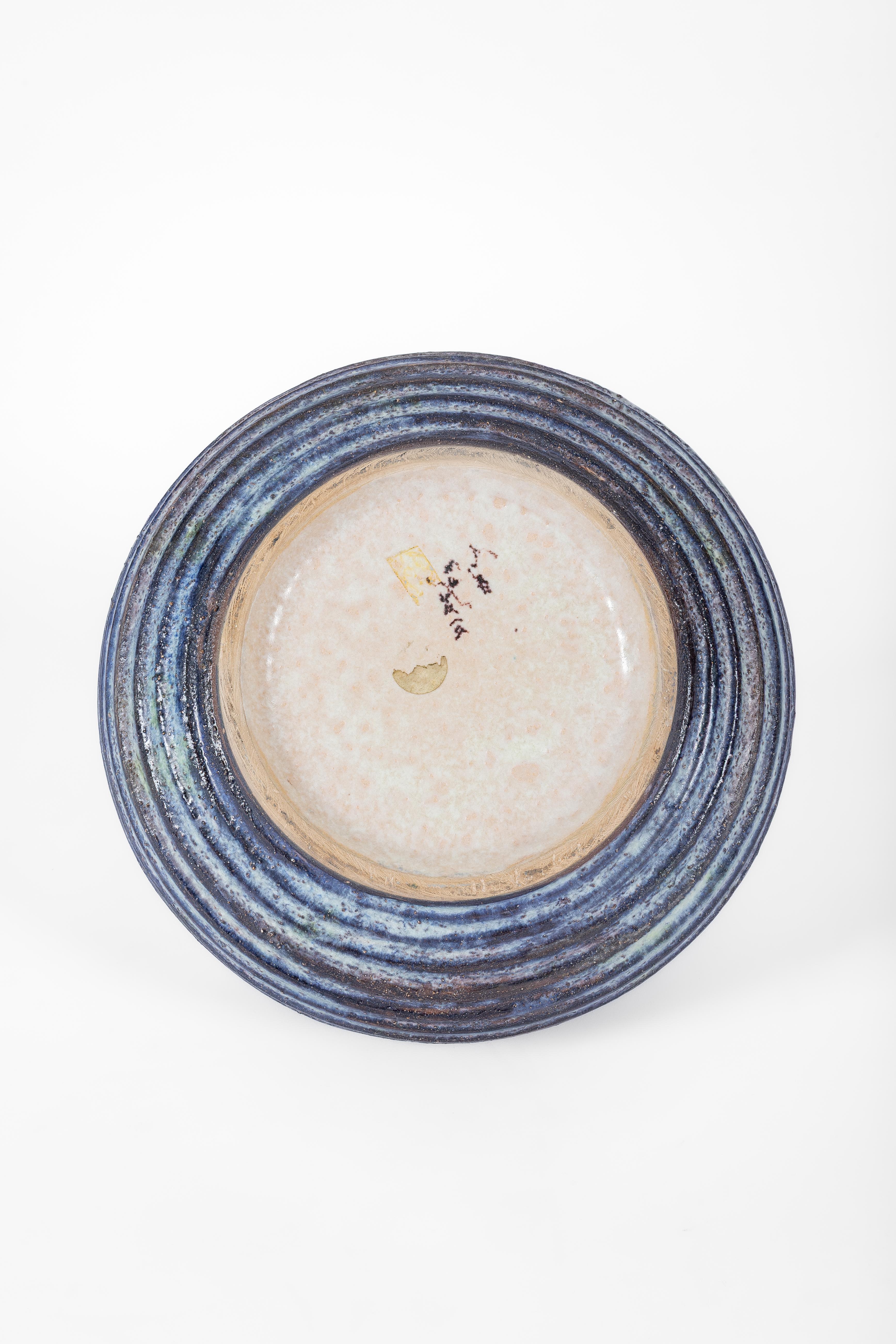 Glazed Alvino Bagni, ceramic vase or bottle  Italy 1960's For Sale